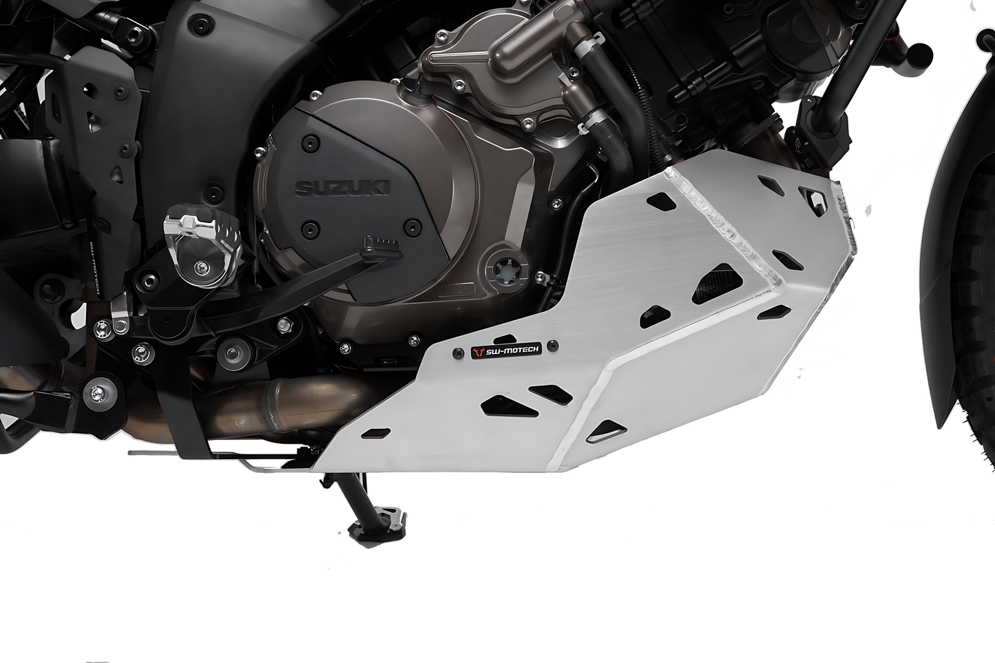 Protector de motor Negro/Plateado. Suzuki V-Strom 1050 (19- ).