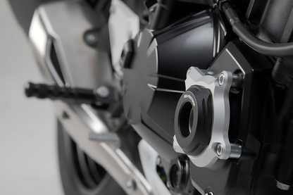 protector de la tapa para la carcasa del motor Negro/Plateado. Modelos Kawasaki Z900 (16-).