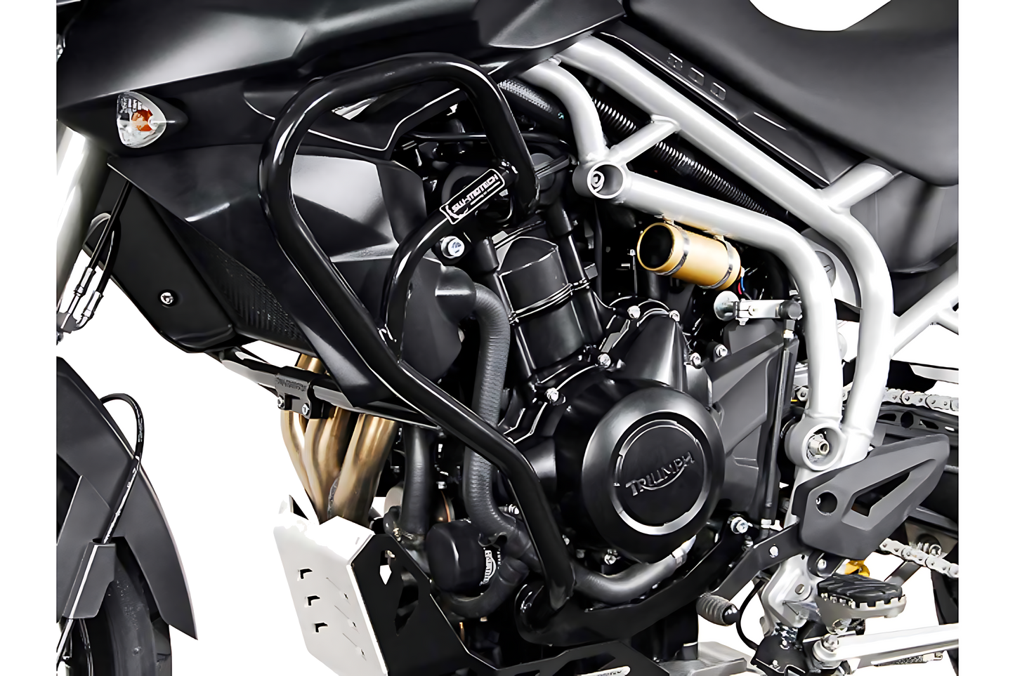 Protecciones laterales de motor Negro. Triumph Tiger 800 / 800 XC (10-14).