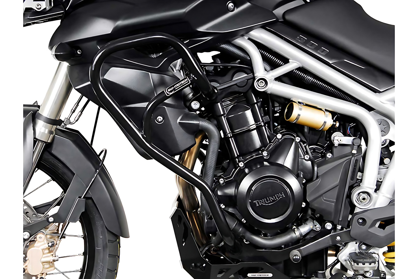 Protecciones laterales de motor Negro. Triumph Tiger 800 / 800 XC (10-14).