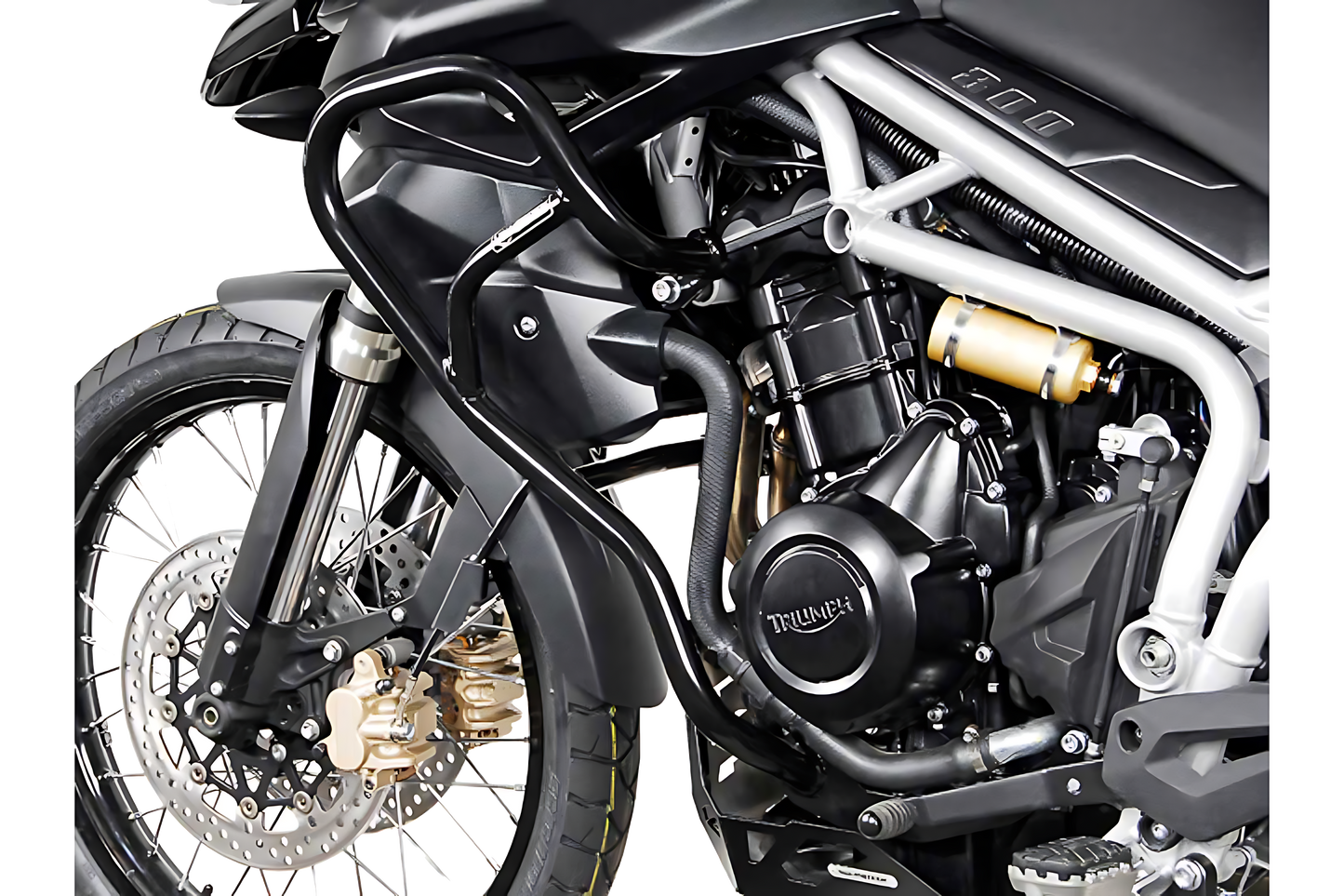 Protecciones laterales de motor Negro. Triumph Tiger 800 / 800 XC (10-14).