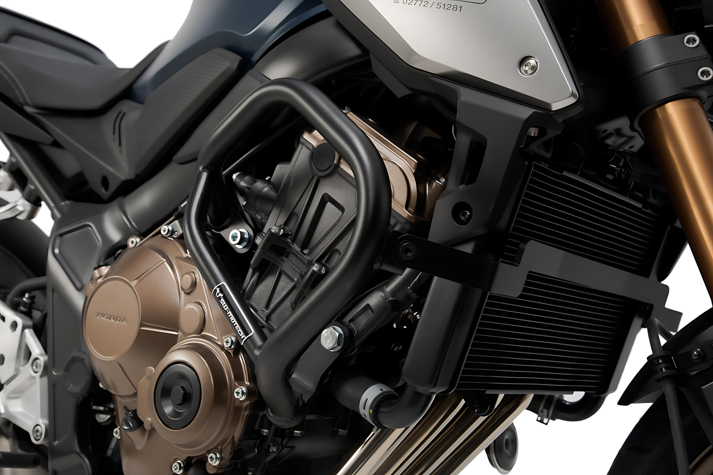 Protecciones laterales de motor Negro. Honda CB650F (14-18) / CB650R (18-).