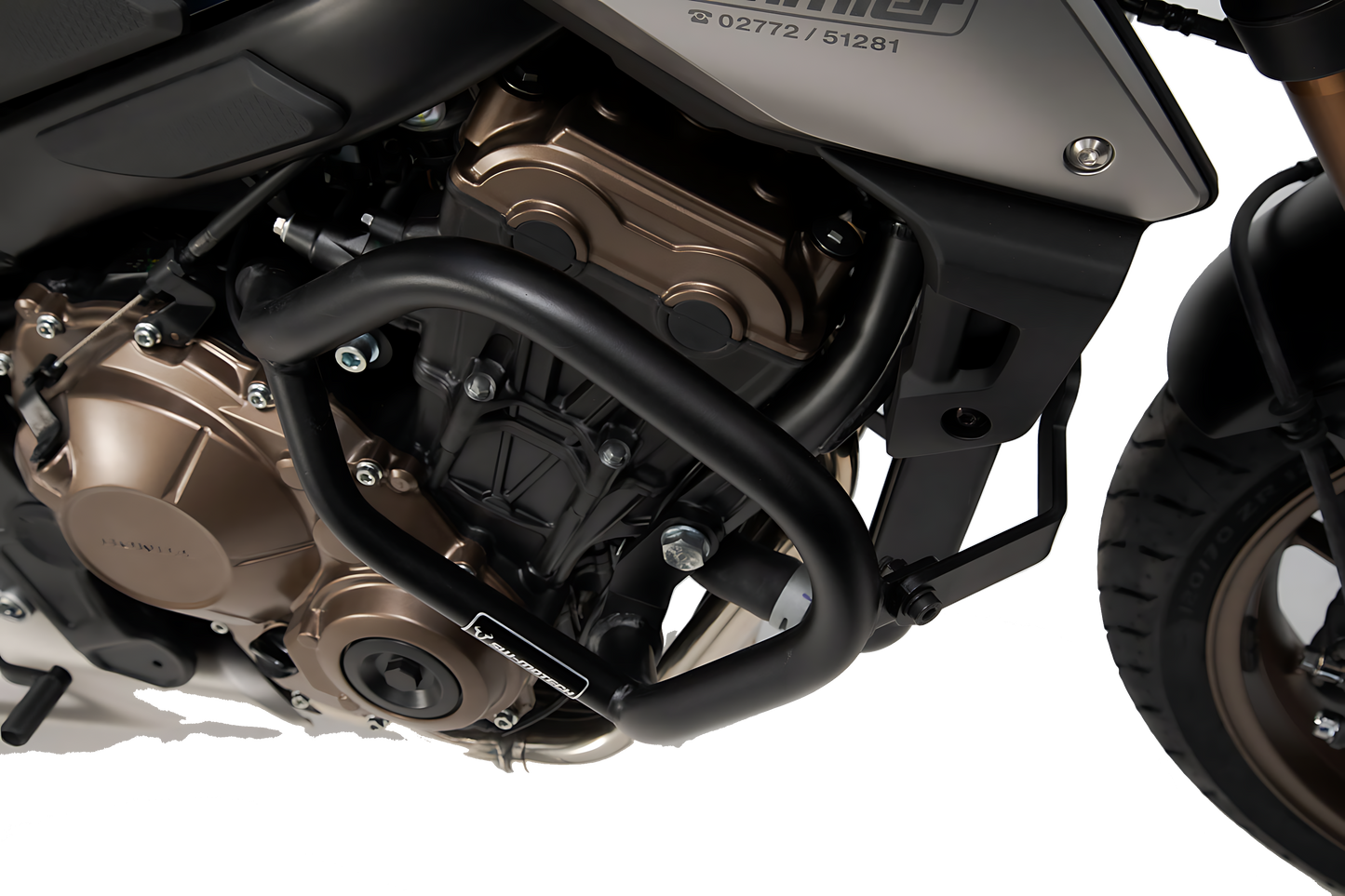 Protecciones laterales de motor Negro. Honda CB650F (14-18) / CB650R (18-).