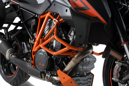 Protecciones laterales de motor Naranja. KTM 1290 Super Duke R / GT.
