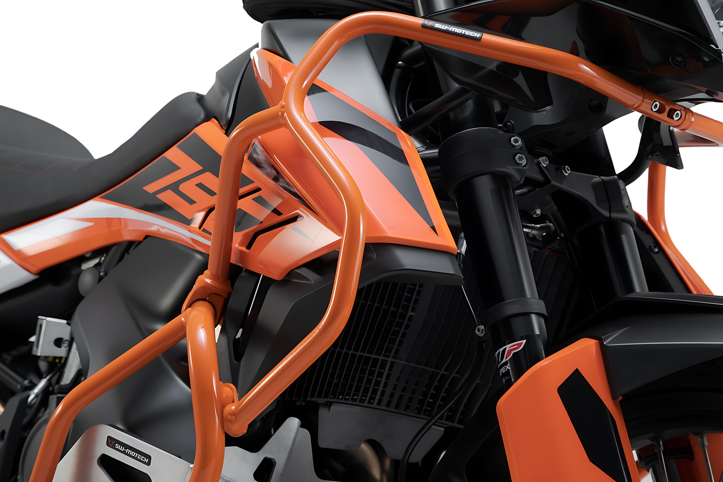 Protecciones superiores de motor Naranja. KTM 790 Adv/R (19-21), 890 Adv/R (20-22).
