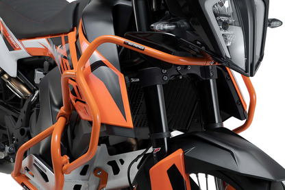 Protecciones superiores de motor Naranja. KTM 790 Adv/R (19-21), 890 Adv/R (20-22).