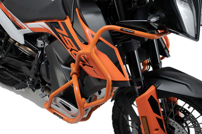 Protecciones superiores de motor Naranja. KTM 790 Adv/R (19-21), 890 Adv/R (20-22).