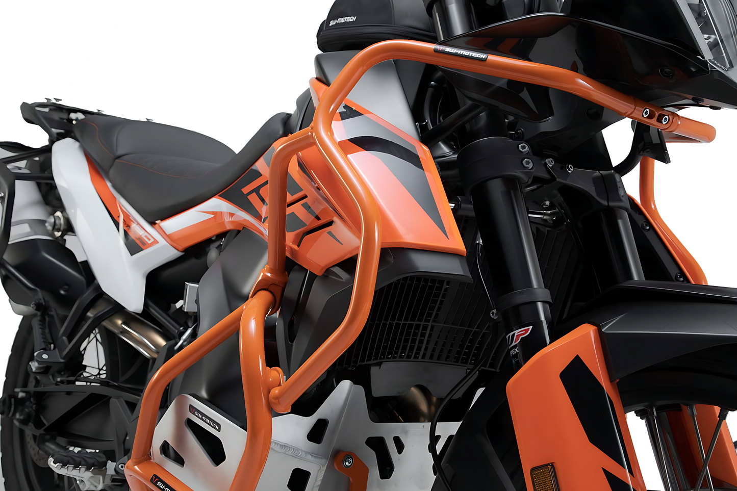 Protecciones superiores de motor Naranja. KTM 790 Adv/R (19-21), 890 Adv/R (20-22).