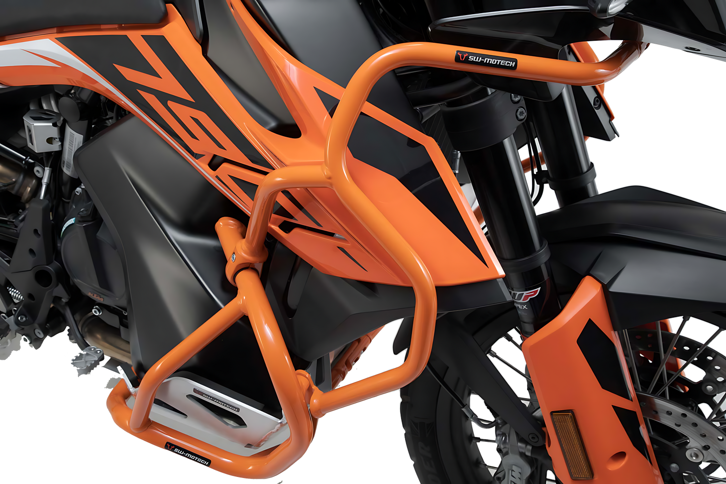 Protecciones superiores de motor Naranja. KTM 790 Adv/R (19-21), 890 Adv/R (20-22).