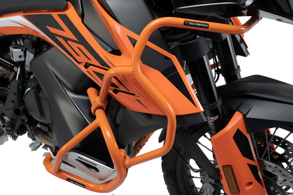 Protecciones superiores de motor Naranja. KTM 790 Adv/R (19-21), 890 Adv/R (20-22).