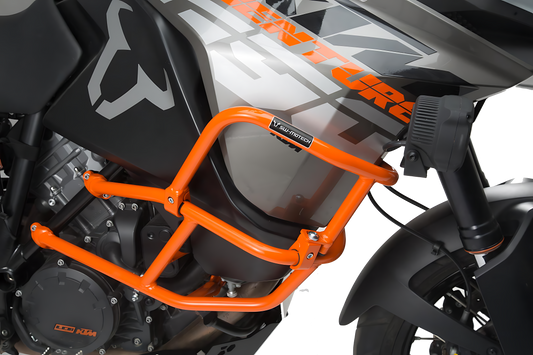 Protecciones sup. de motor para KTM original Naranja. 1290 SAdv R / S (16-), 1090 Adv (16-).
