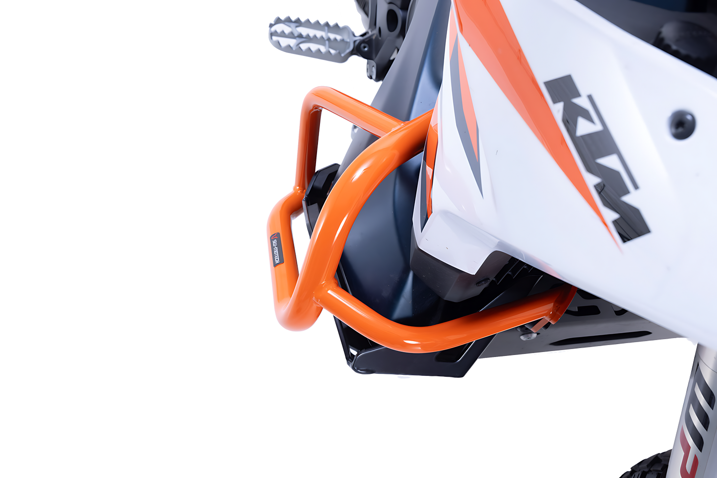 Protecciones laterales de motor Naranja. KTM 790 Adv (23-), 890 Adv/R (22-).