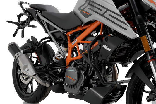 Protecciones laterales de motor Negro. KTM Duke 125 (21-23) / 200 (17-).