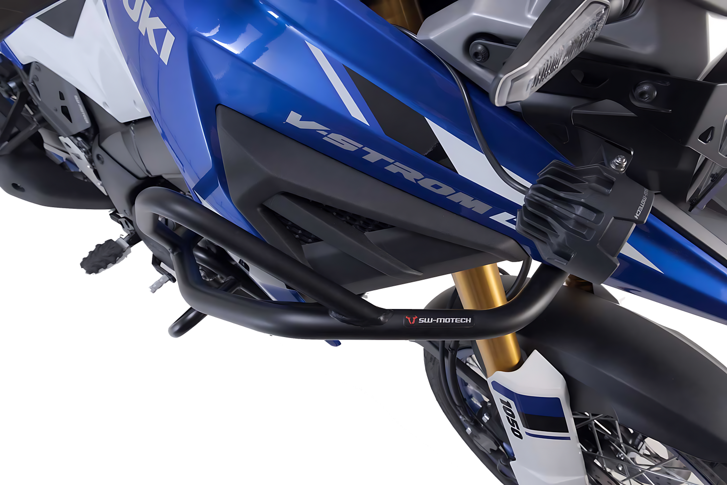 Protecciones laterales de motor Negro. Suzuki V-Strom 1050DE (21-).