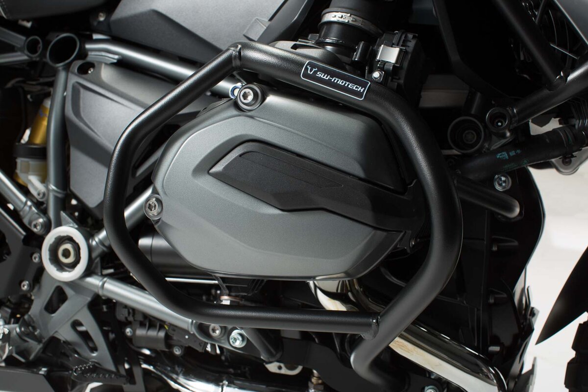 Protecciones laterales de motor. Negro. BMW R 1200 GS LC (12-18) / Rallye (16-18).
