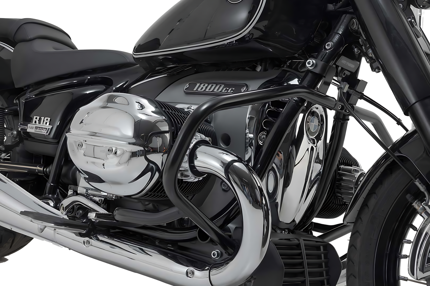 Protecciones laterales de motor Negro. BMW R18 (20-).
