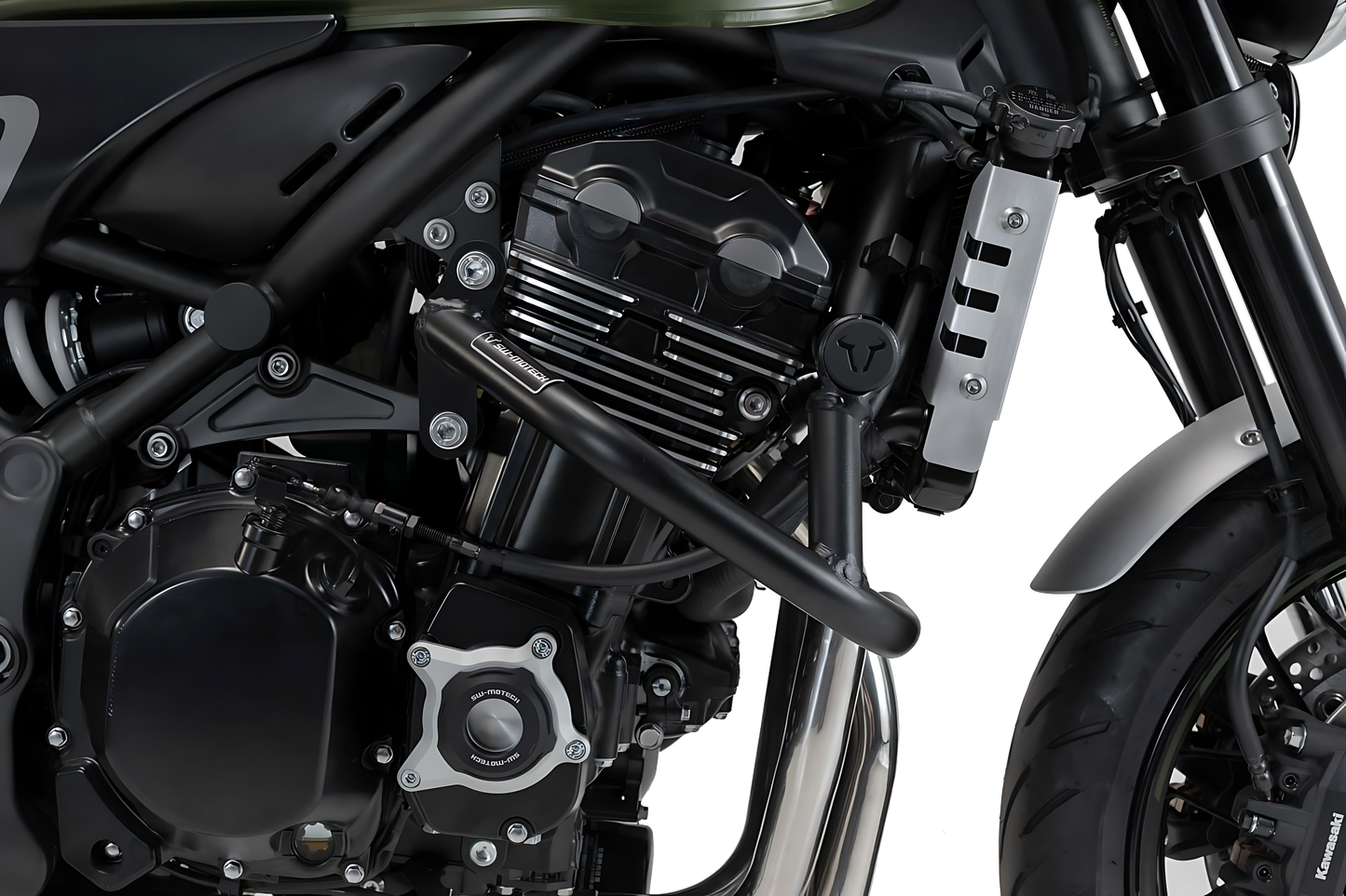 Protecciones laterales de motor Negro. Kawasaki Z900RS/ Cafe (17-).