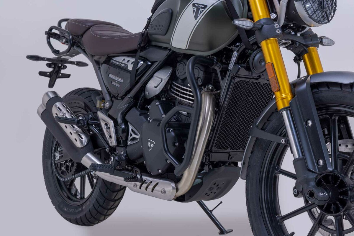 Protecciones laterales de motor. Negro. Triumph Speed 400/Scrambler 400 X (23-).