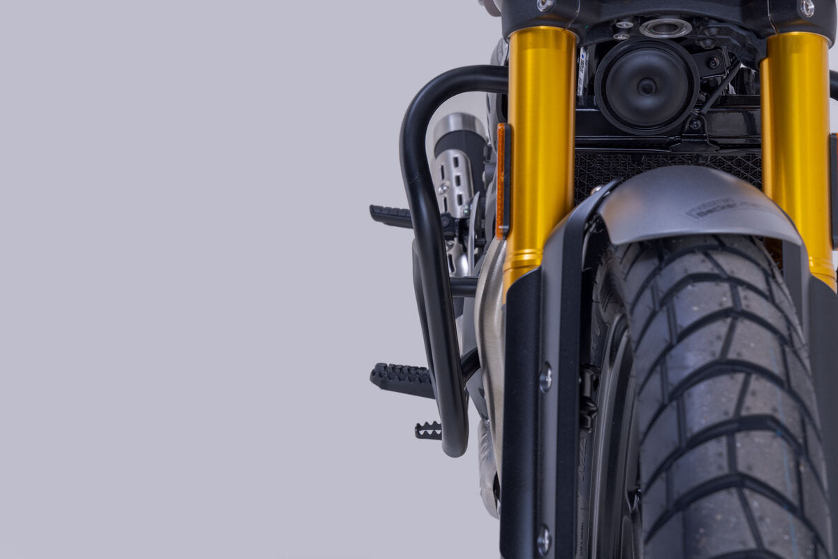 Protecciones laterales de motor. Negro. Triumph Speed 400/Scrambler 400 X (23-).