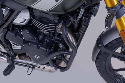 Protecciones laterales de motor. Negro. Triumph Speed 400/Scrambler 400 X (23-).