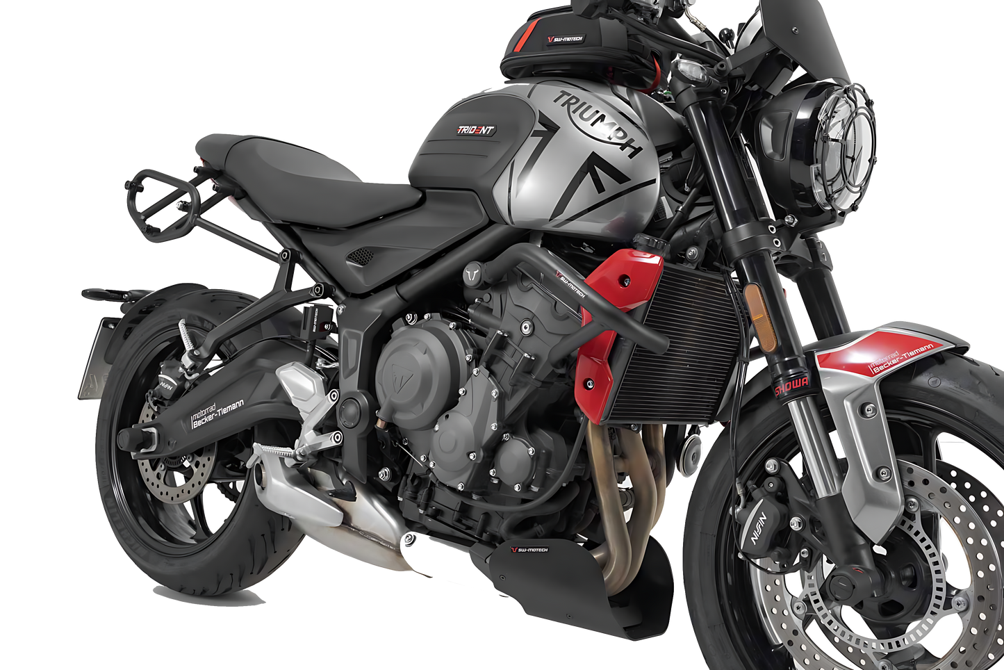 Protecciones laterales de motor Negro. Triumph Trident 660 (21-).