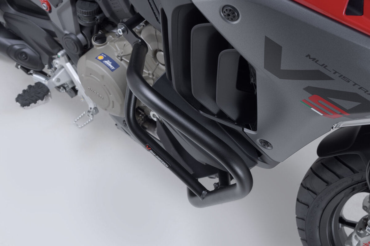 Protecciones laterales de motor. Negro. Ducati Multistrada V4 (20-).