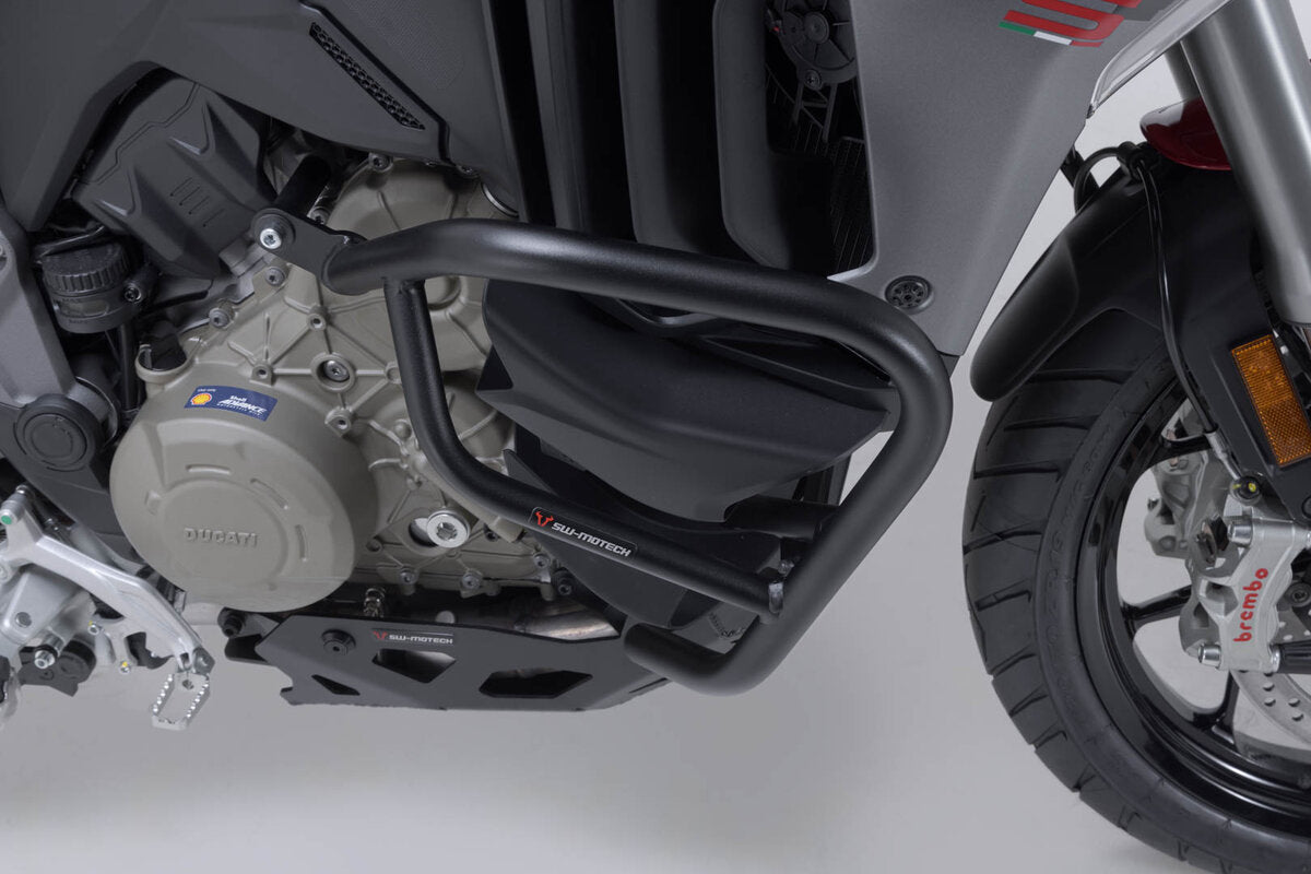 Protecciones laterales de motor. Negro. Ducati Multistrada V4 (20-).