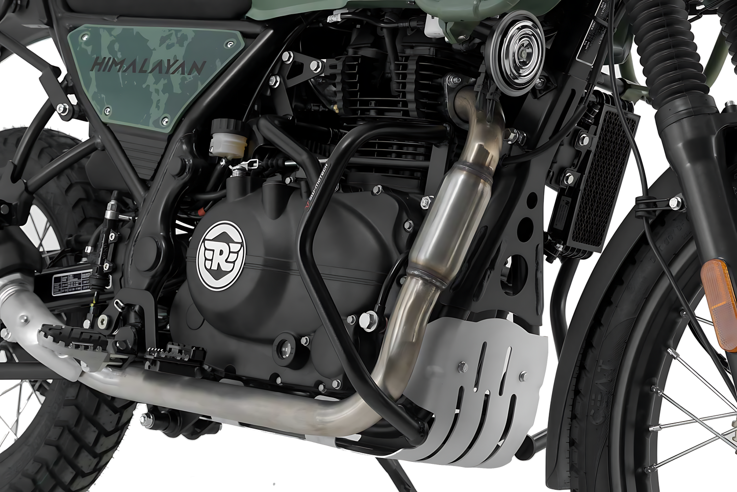 Protecciones laterales de motor Negro. Royal Enfield Himalayan (18-).