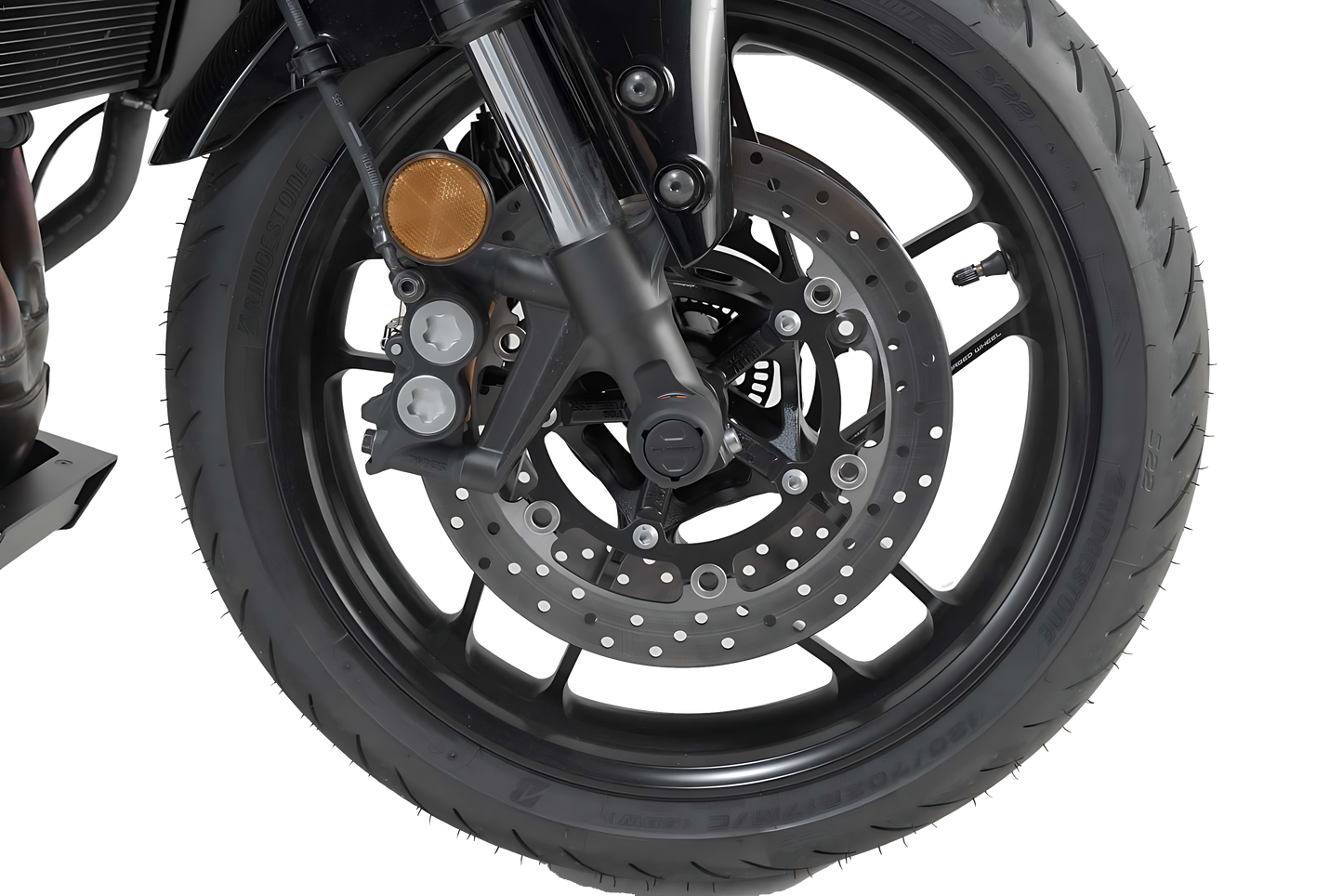 Kit de topes anticaidas para el eje delantero Negro. Yamaha MT-09/SP, XSR900, XT1200Z.