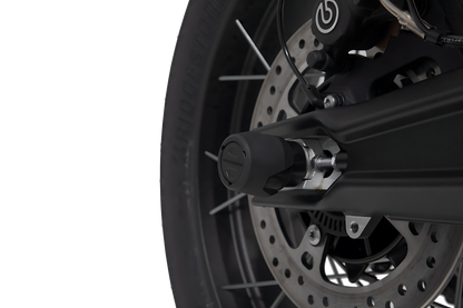 Kit de topes anticaidas para el eje trasero Negro. Triumph Tiger 800 (10-)/ 900 (19-).