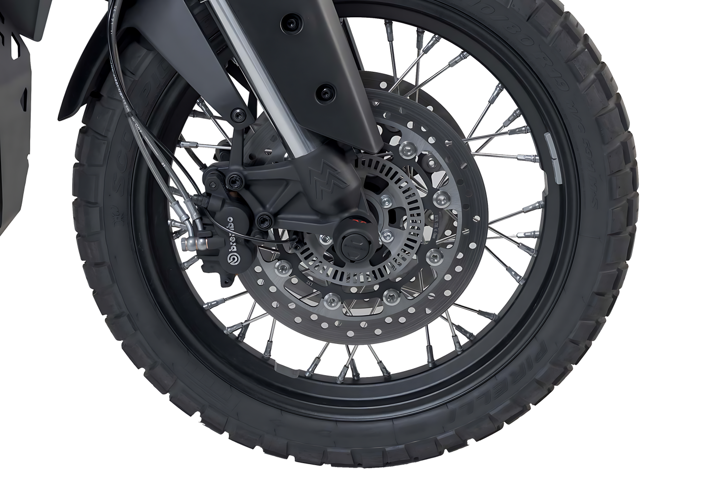 Kit de topes anticaidas para el eje delantero Negro. Moto Morini X-Cape 650 (21-).