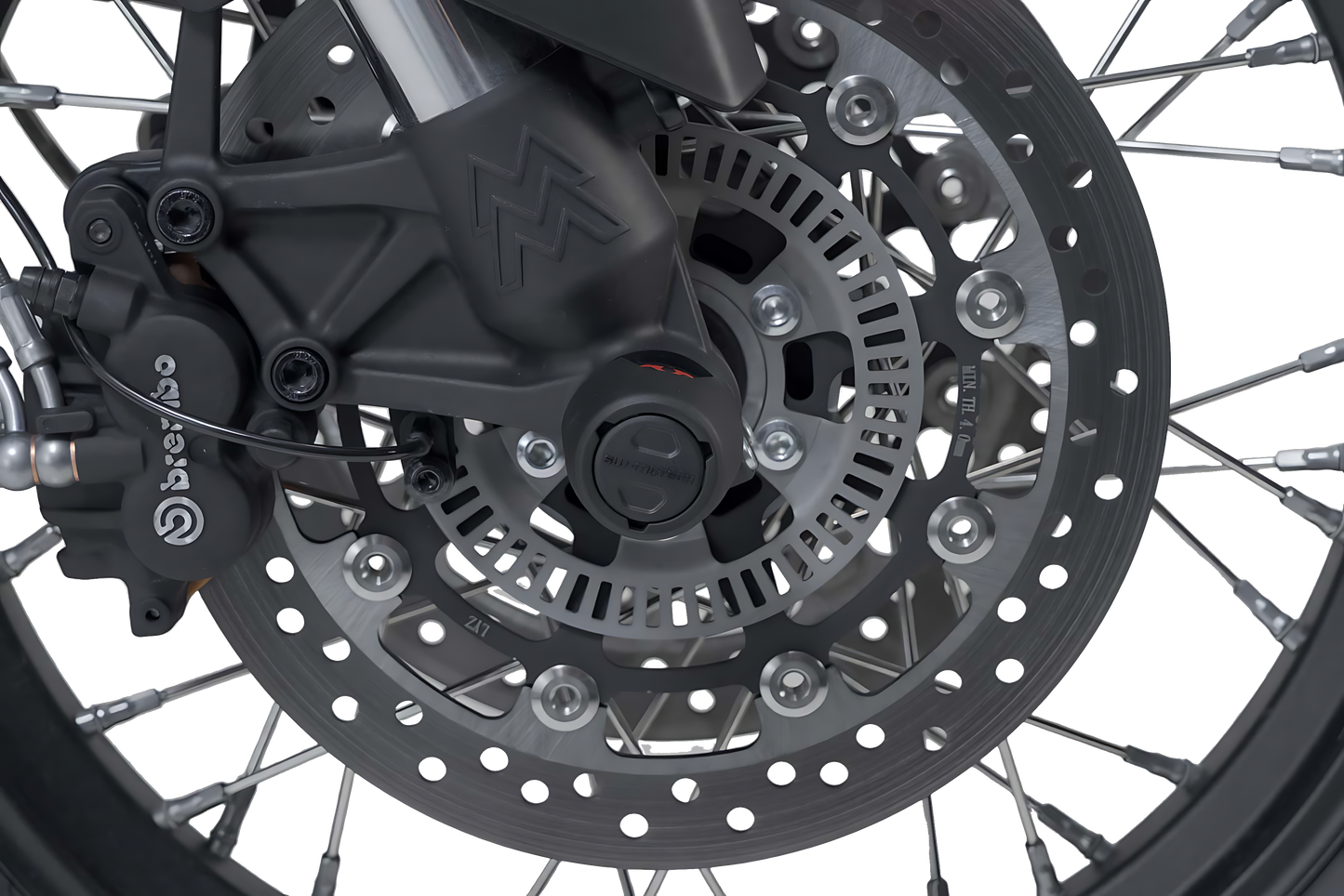 Kit de topes anticaidas para el eje delantero Negro. Moto Morini X-Cape 650 (21-).