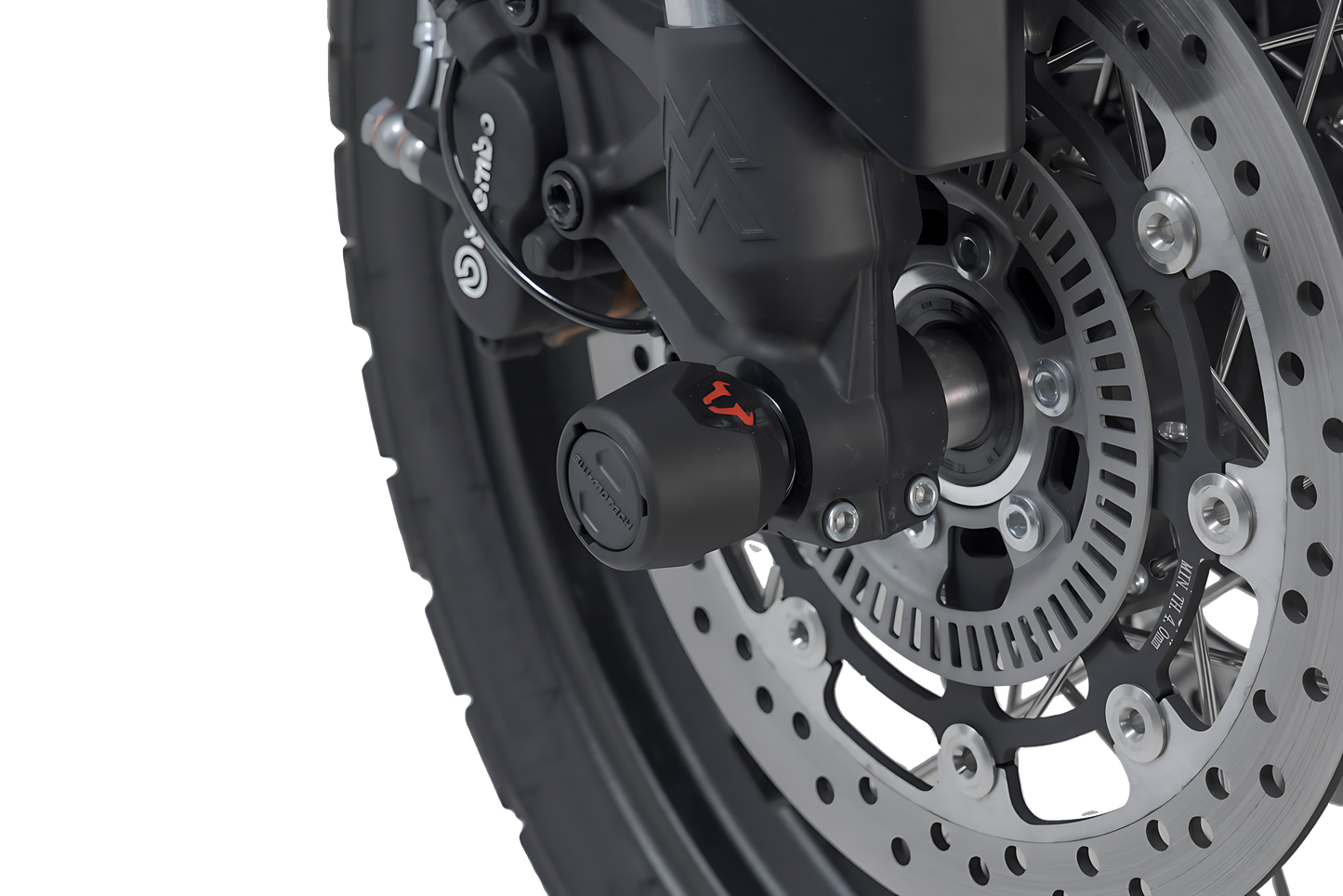 Kit de topes anticaidas para el eje delantero Negro. Moto Morini X-Cape 650 (21-).