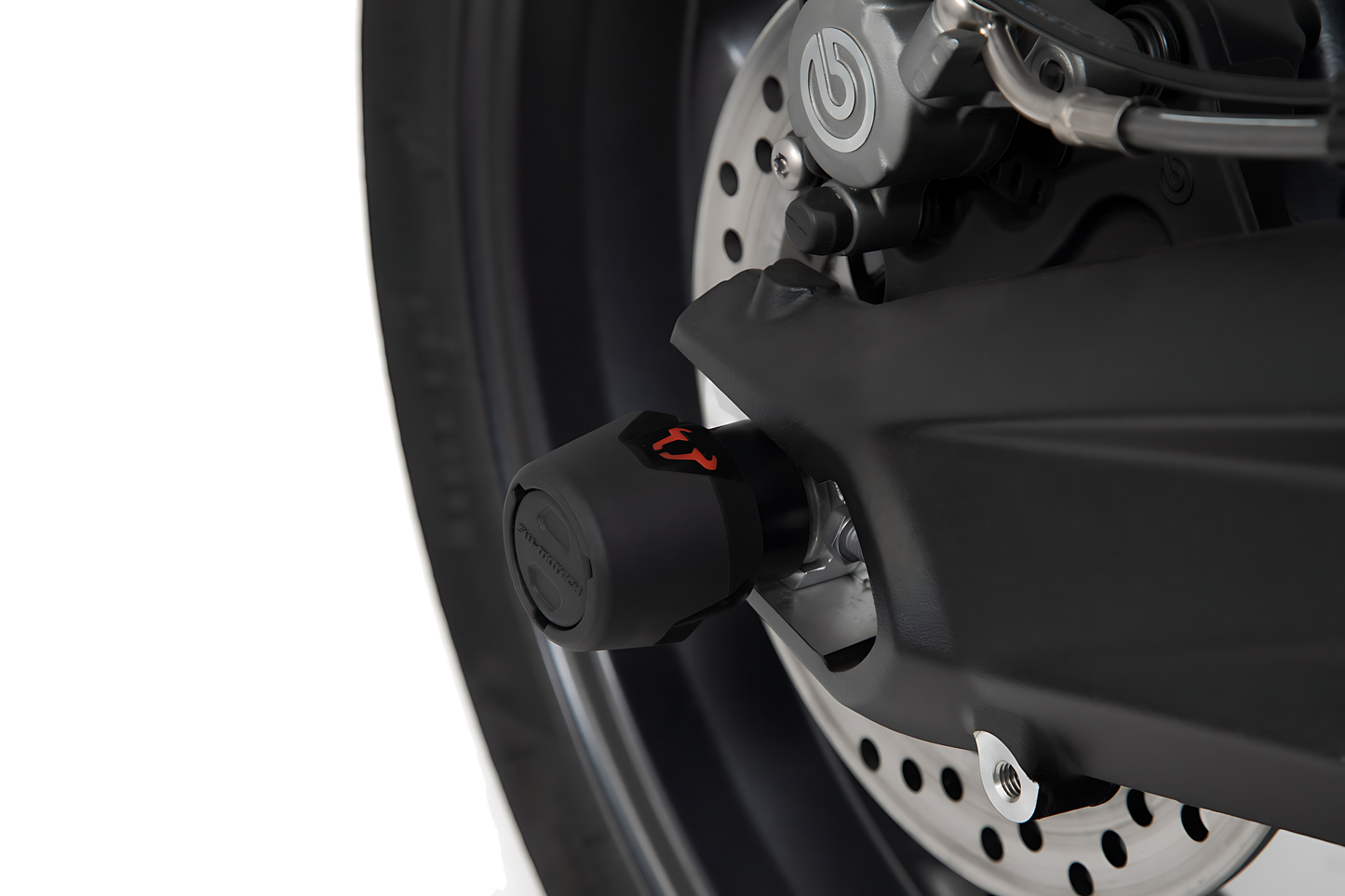 Kit de topes anticaidas para el eje trasero Negro. Yamaha MT-09 (13-16)/Tracer, XSR900/Abar.