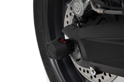 Kit de topes anticaidas para el eje trasero Negro. Yamaha MT-09 (13-16)/Tracer, XSR900/Abar.