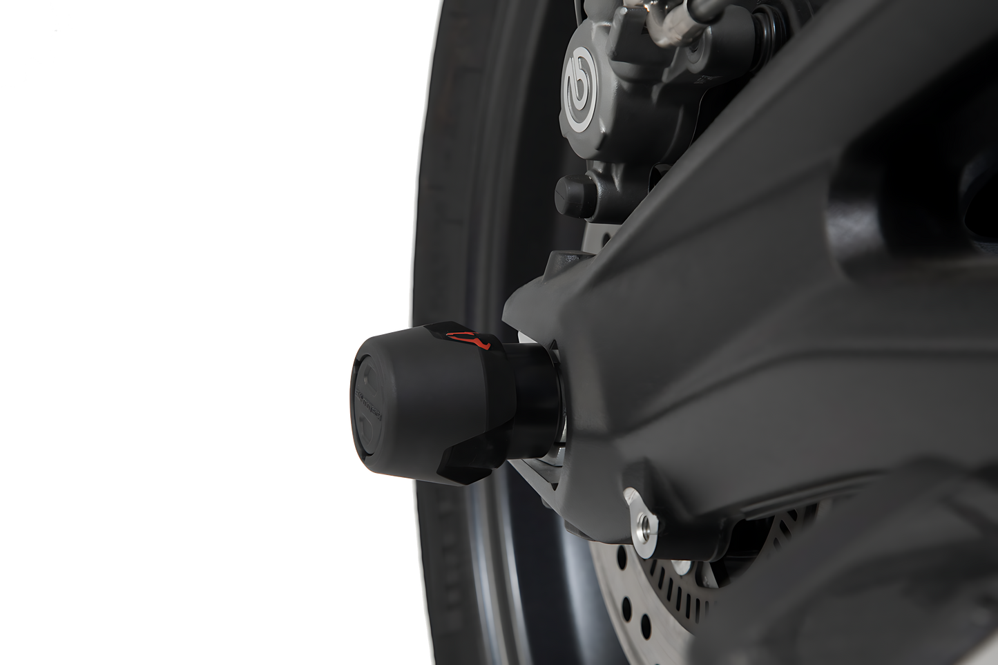 Kit de topes anticaidas para el eje trasero Negro. Yamaha MT-09 (13-16)/Tracer, XSR900/Abar.