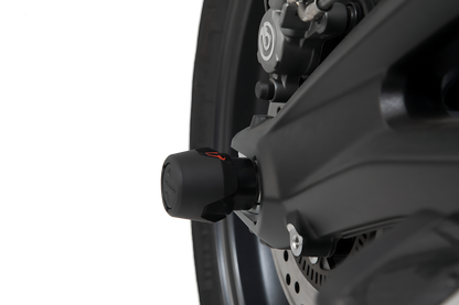 Kit de topes anticaidas para el eje trasero Negro. Yamaha MT-09 (13-16)/Tracer, XSR900/Abar.