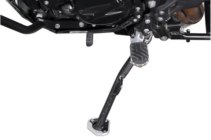 Extension para caballete lateral Negro/plateado. BMW F 800 GS/Adv, Husqvarna TR650.