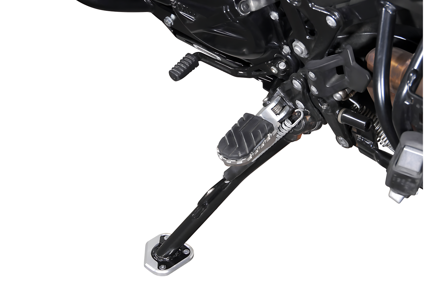 Extension para caballete lateral Negro/plateado. BMW F 800 GS/Adv, Husqvarna TR650.