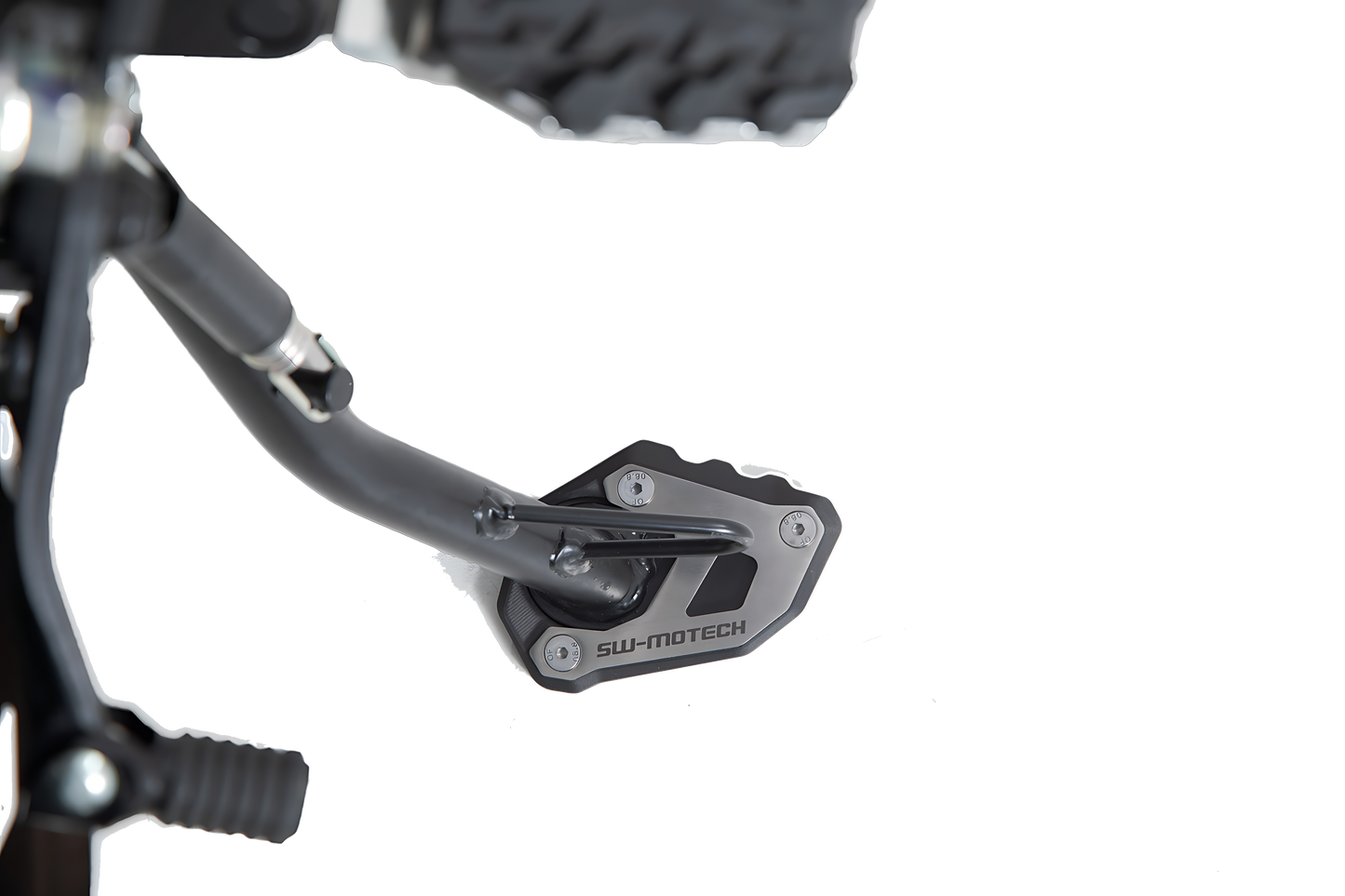 Extension para caballete lateral Negro/Plateado. KTM 390 Adventure (19-).