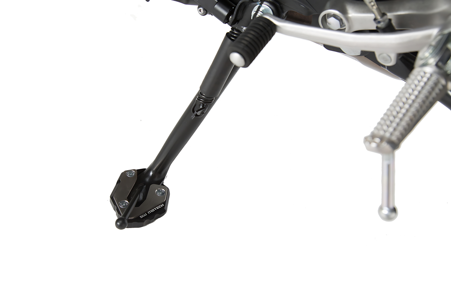 Extension para caballete lateral Negro/Plateado. Yamaha MT-09 Tracer, XSR900/Abart.