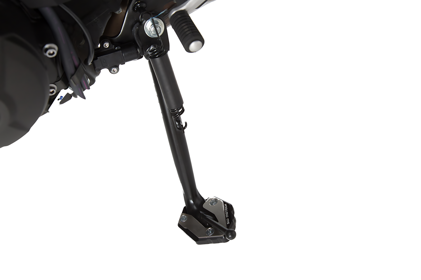 Extension para caballete lateral Negro/Plateado. Yamaha MT-09 Tracer, XSR900/Abart.