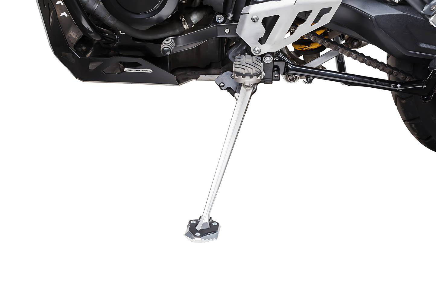 Extension para caballete lateral Negro/plateado. Para modelos Tiger 800 (10-17).